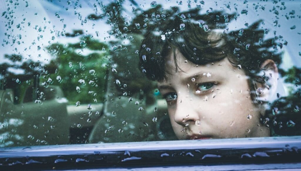 personification - window with raindrops