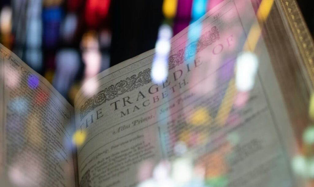 Image of book with The Tragedy of Macbeth