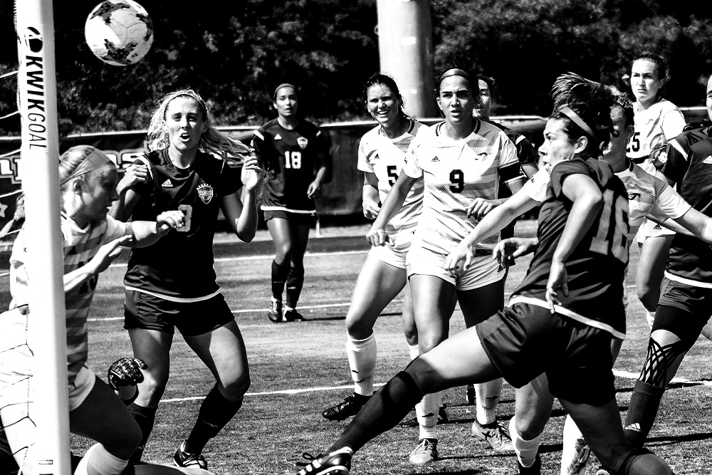 An image of footballers all watching in amazement as a soccer ball flies into the goal, to invoke the theme: "equipped with these tools, any author can achieve their writing goals and stun those around them."