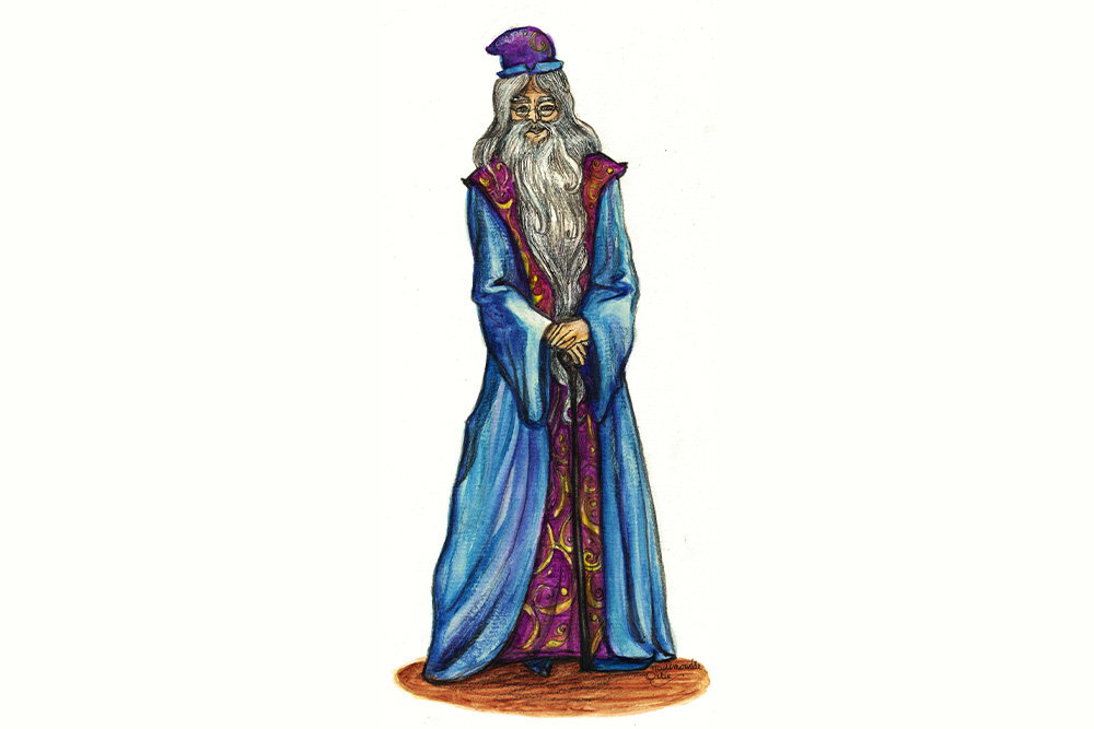 Painting of Dumbledore suggests a well known example of the sage archetype in modern literature