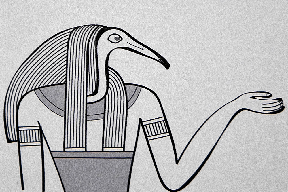 Image of the Egyptian God Thoth — representative of the third person objective point of view in myth