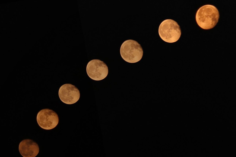 A moon across different phases of a waxing cycle demonstrating how a book comes to fruition in the editing process
