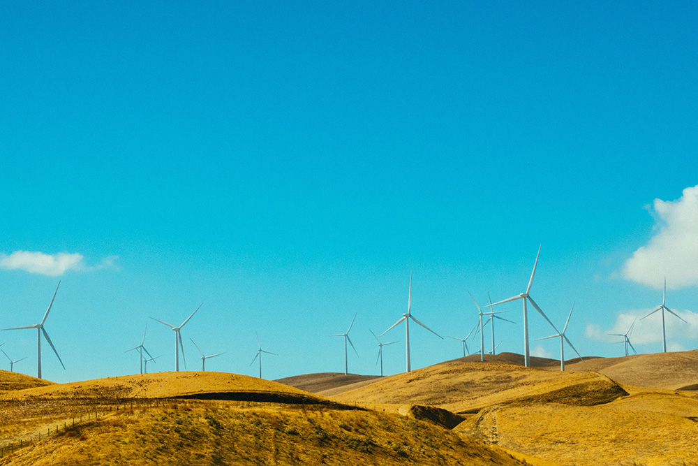Windmills on rolling hills suggest that book title ideas are created from a long list of generators