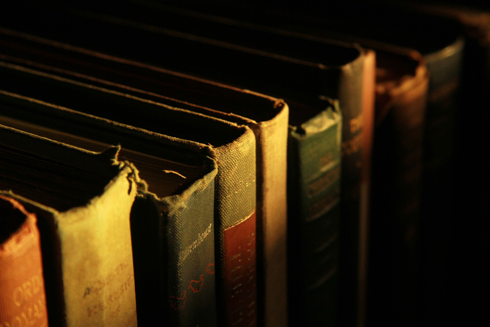 The goal of how to get an ISBN suggested by old books and a golden light across them, a joy and oldness in their authority
