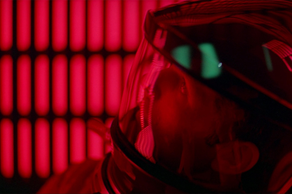 Character from A Space Odyssey in an intimidating frame to punctuate how formal diction is used in character work