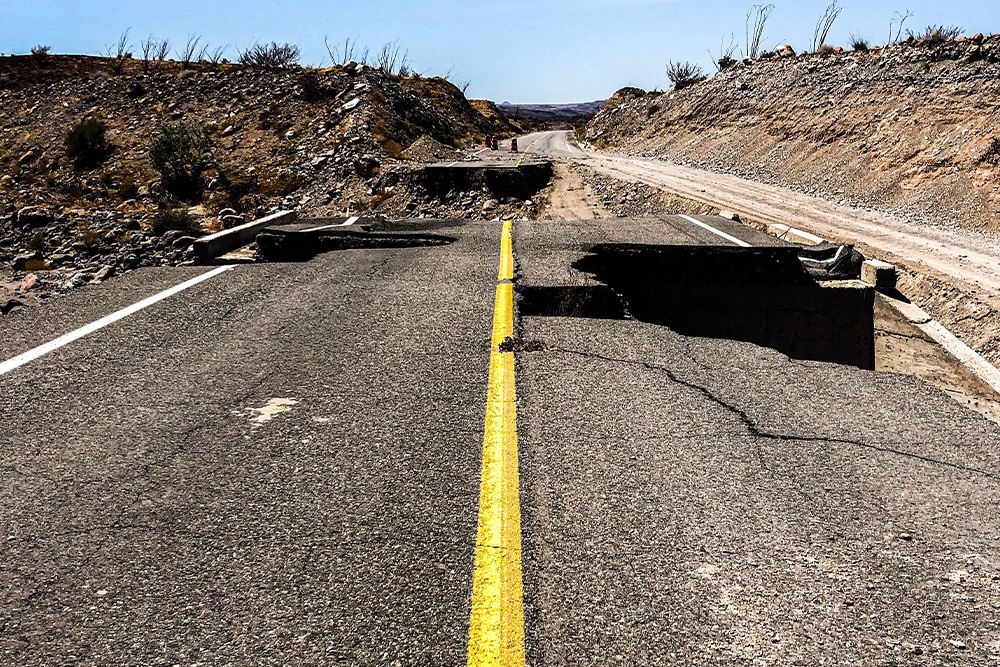 A road with a giant gap in the middle to suggest how to use suspense properly