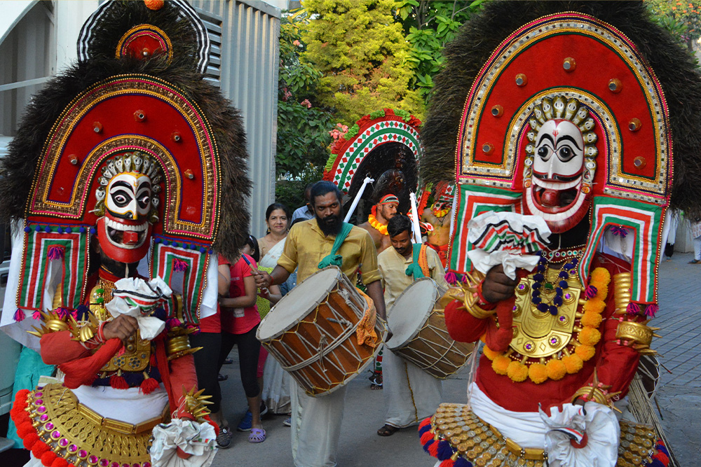 Ancient characters depicted in Indian folk dance suggests how theme ideas propagate themselves for a reason across generations and forms and mediums 