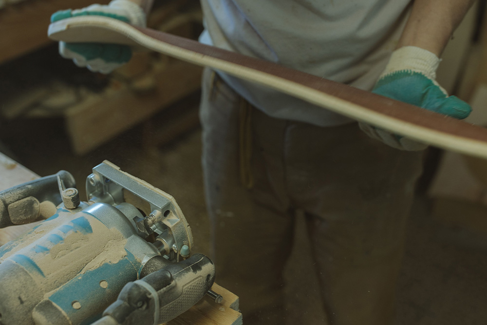 A skateboard yet unvarnished explains how showing is more important than telling in relation to craftsmanship
